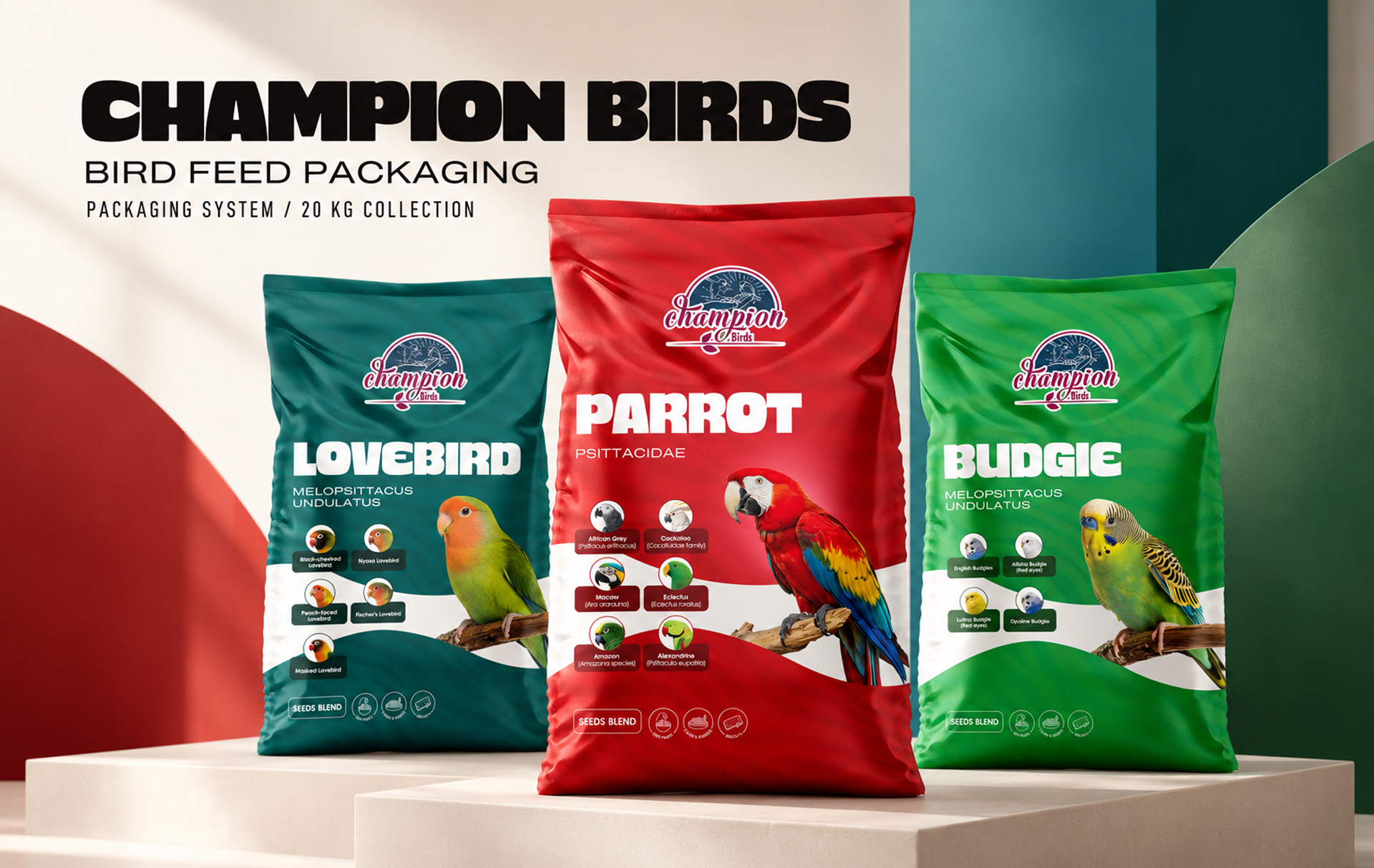 Champion Birds — Bird Feed Packaging